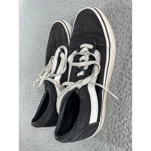 Van Old Skool Skateboard Shoes Womens Size 7.5 Black Canvas Low Top 500714 - Picture 2 of 7